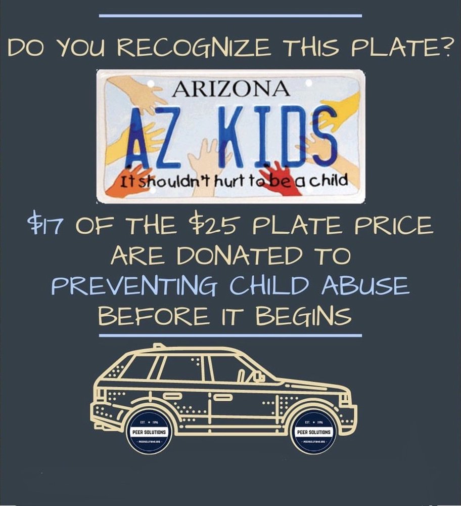 do you recognize this az kids license plate?.