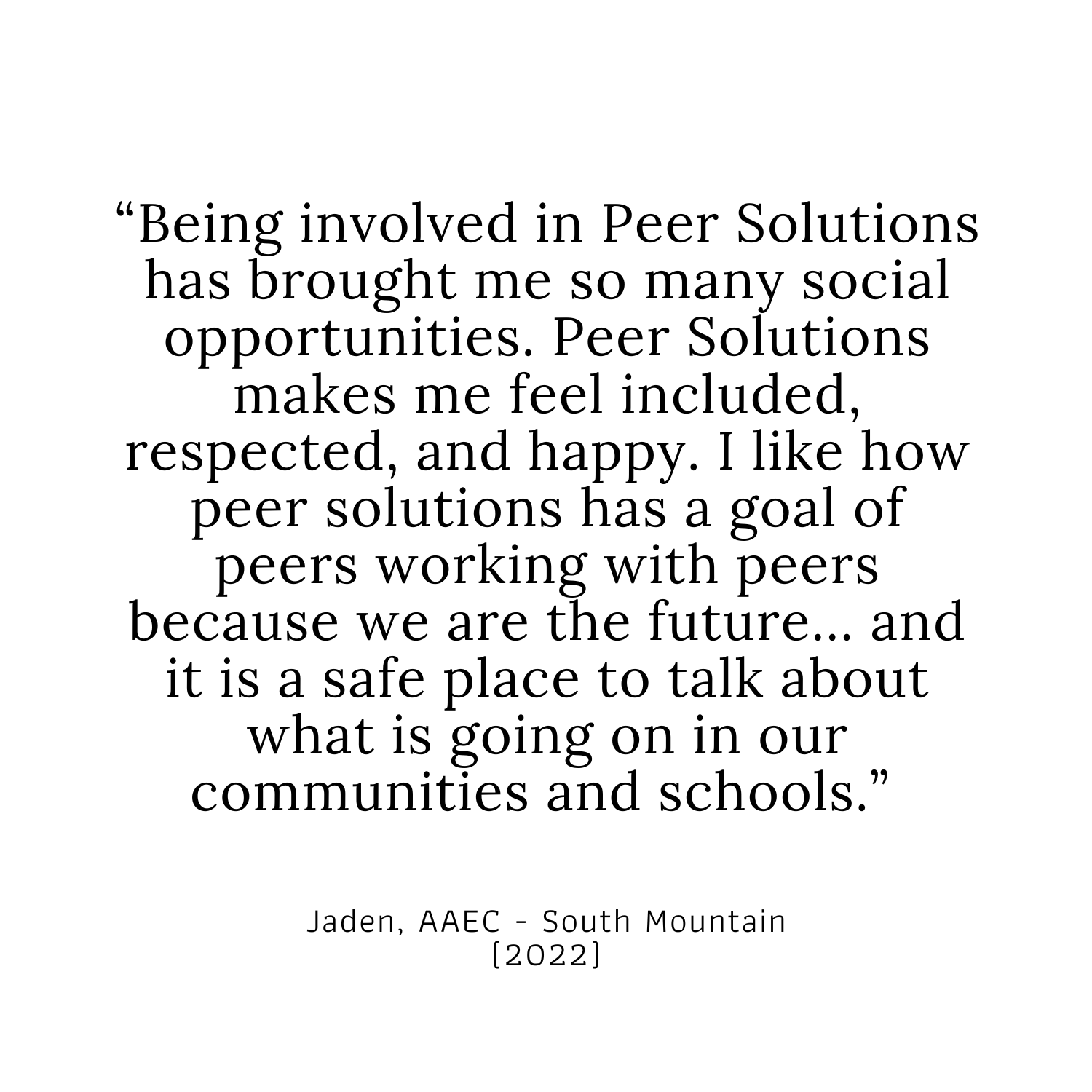 being involved in peer solutions has brought me many social opportunities.