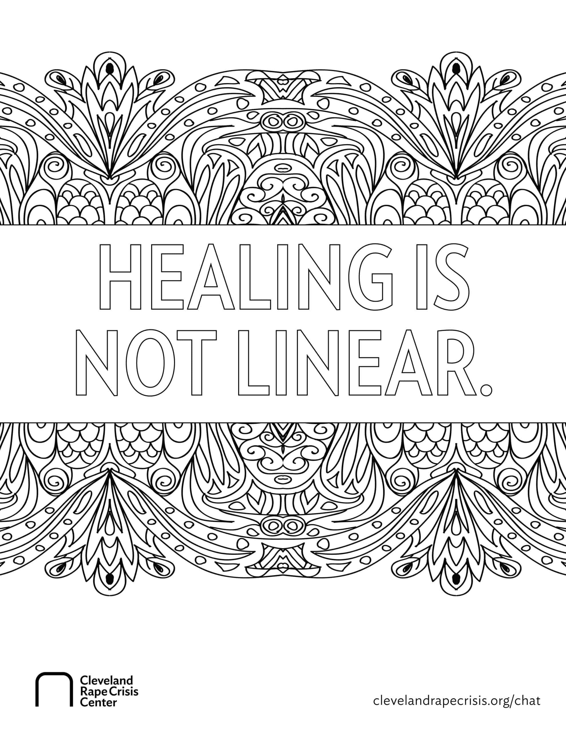 healing is not linear coloring page.