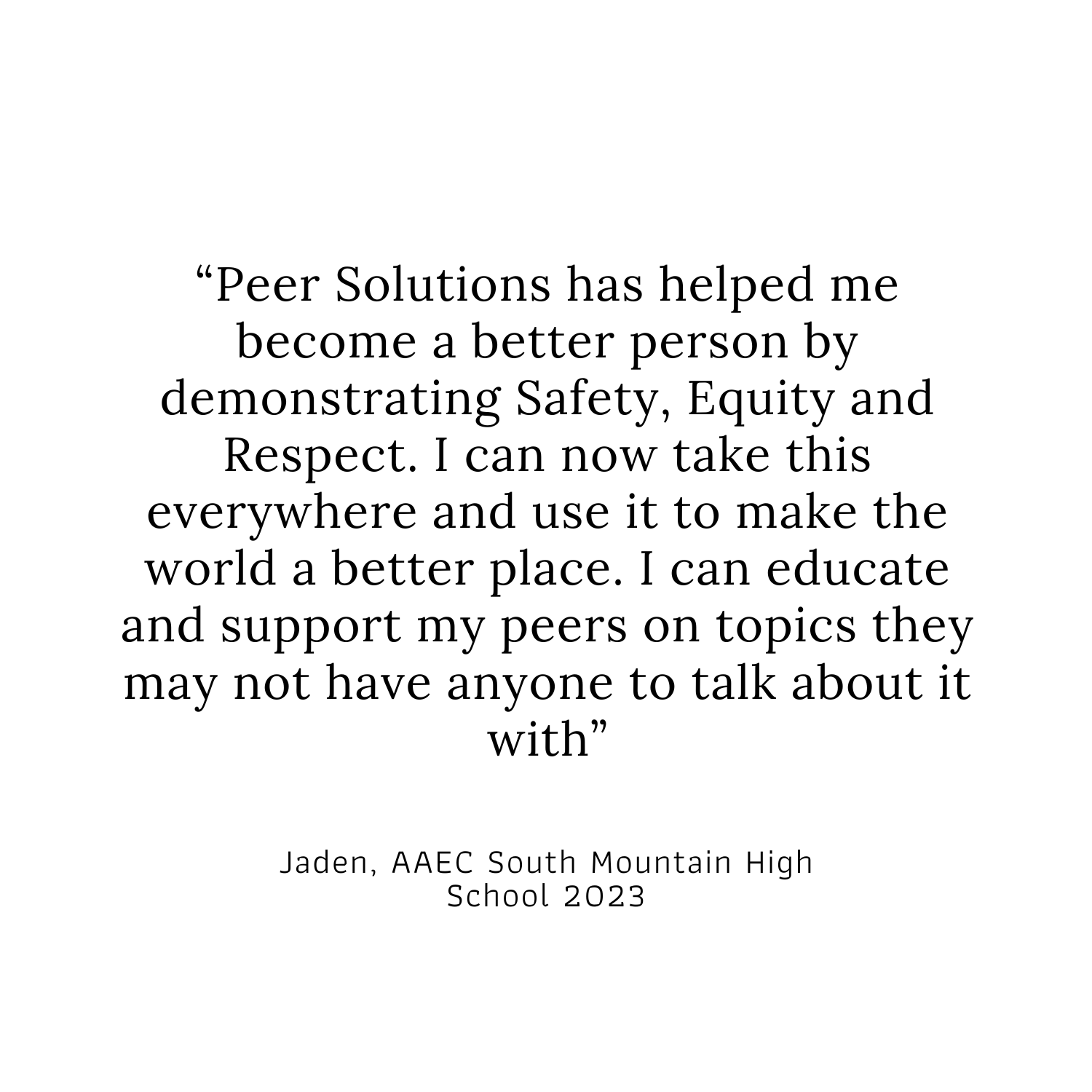 peer solutions has helped me become a better person by becoming a better person.